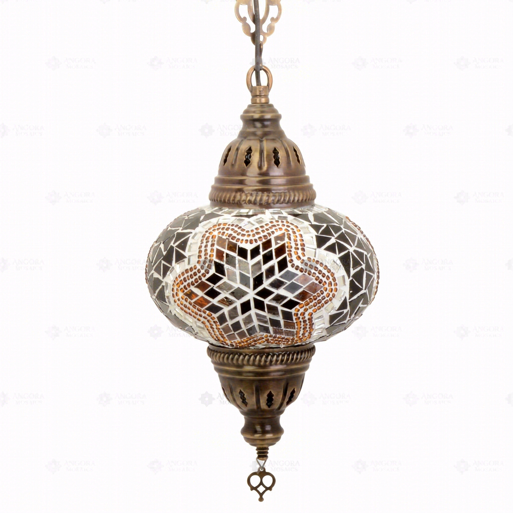 Amber Pendant Lamp, on a white background