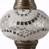 Close-up of White white glow mosaic glass globe pattern — pendant light (ENV DYN3036)
