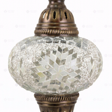 Close-up of White white glow mosaic glass globe pattern — pendant light (ENV DYN3043)