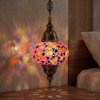 Pink pink rose Turkish mosaic pendant light in styled room — handmade Moroccan pendant light (ENV DYN3046)