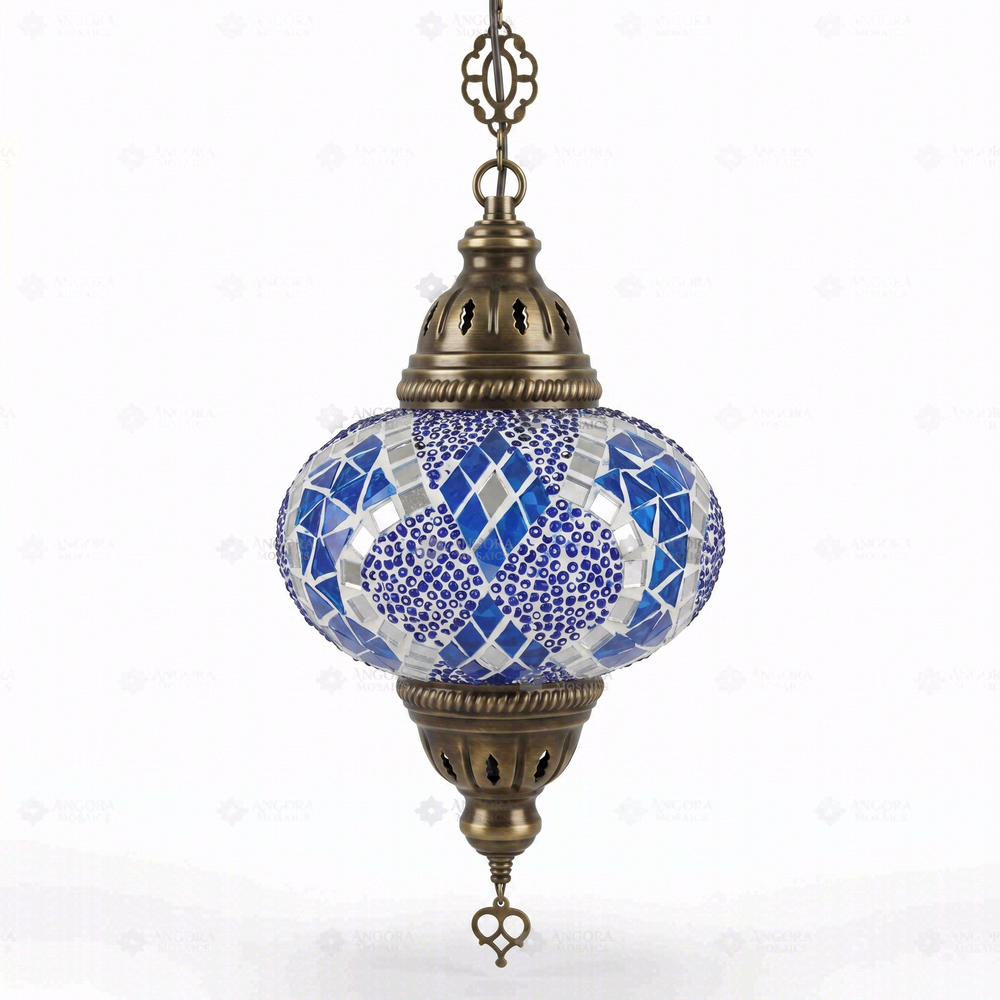 Blue Pendant Lamp, on a white background