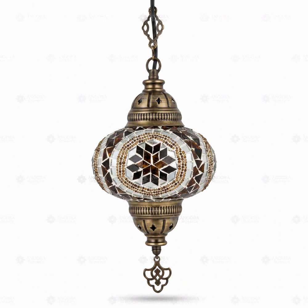 Amber Pendant Lamp, on a white background