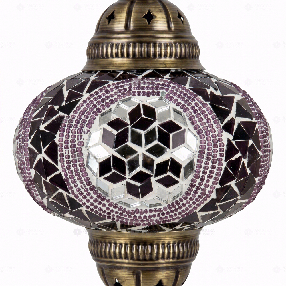 Purple Pendant Lamp, close-up of the mosaic glass