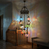 Multicolor multicolor jewel Turkish mosaic chandelier in styled room — handmade Moroccan chandelier (ENV HLZ10N3 (01-03-07-11-16-17-18-19-21-34))