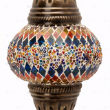 Close-up of Multicolor multicolor jewel mosaic glass globe pattern — table lamp (ENV MUN2003)