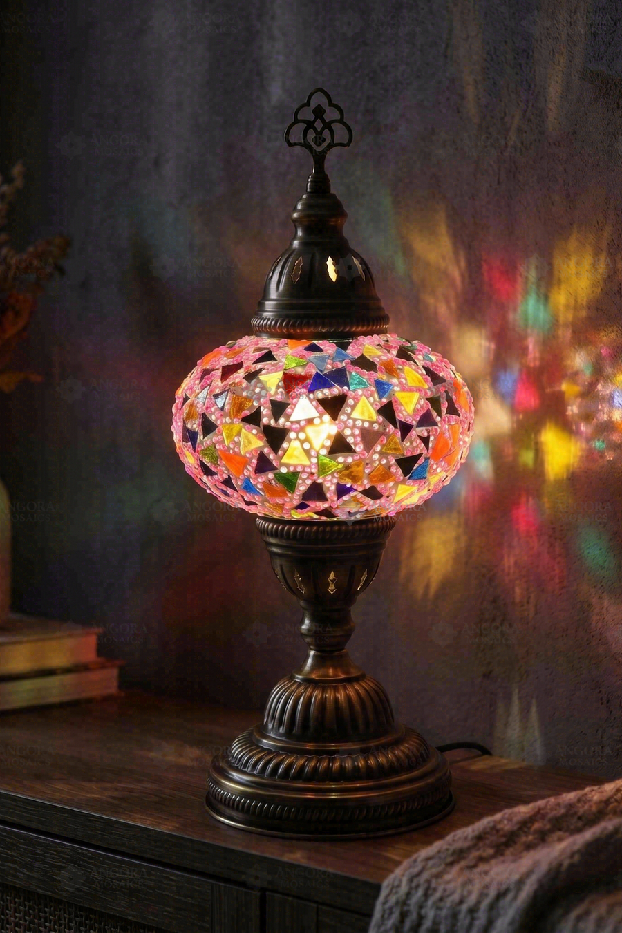 Pink Multicolor Classic Table Lamp