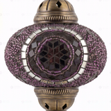 Close-up of Purple purple jewel mosaic glass globe pattern — table lamp (ENV MUN3059)