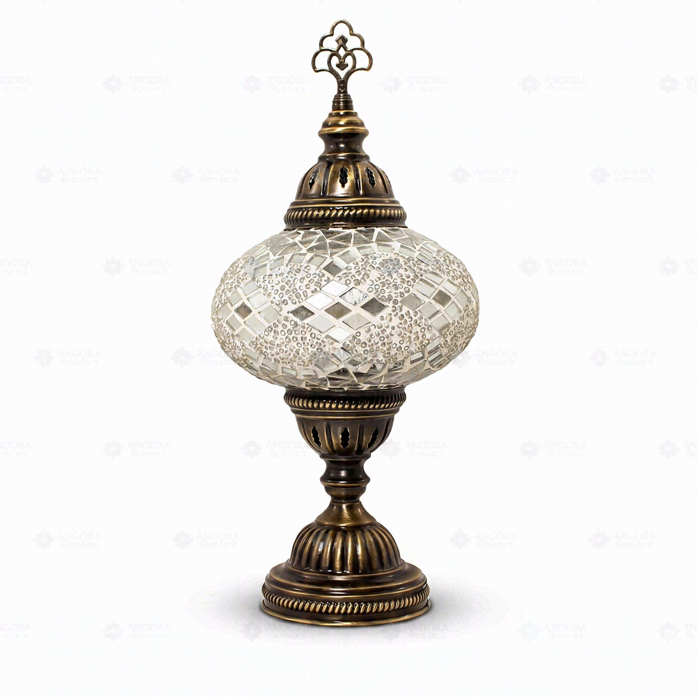 White Classic Table Lamp, on a white background