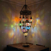 Multicolor multicolor jewel Turkish mosaic chandelier in styled room — handmade Moroccan chandelier (ENV SLT13N3 (01-03-07-09-11-13-15-16-17-18-19-21-34))