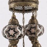 Close-up of Clear clear neutral mosaic glass globe pattern — chandelier (ENV SLT5N3 (3019))
