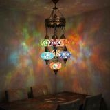 Multicolor multicolor jewel Turkish mosaic chandelier in styled room — handmade Moroccan chandelier (ENV SLT7N3 (01-03-07-16-18-19-34))