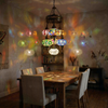 Multicolor multicolor jewel Turkish mosaic chandelier in styled room — handmade Moroccan chandelier (ENV SLT7N3 (01-03-15-17-19-34-92))