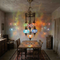 Multicolor multicolor jewel Turkish mosaic chandelier in styled room — handmade Moroccan chandelier (ENV SLT7N3 (03-11-16-17-18-19-34))
