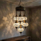 White white glow Turkish mosaic chandelier in styled room — handmade Moroccan chandelier (ENV SLT7N3 (3015))