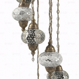Close-up of Green green jewel mosaic glass globe pattern — chandelier (HLZ7N3 (3003X4-3068X3))