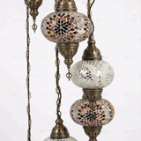 Close-up of Multicolor multicolor jewel mosaic glass globe pattern — chandelier (HLZ7N3 (3018X4-3022X3))