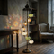 Multicolor multicolor jewel Turkish mosaic floor lamp in styled room — handmade Moroccan floor lamp (LMD7N3 (04-07-14-24-50-96-98))