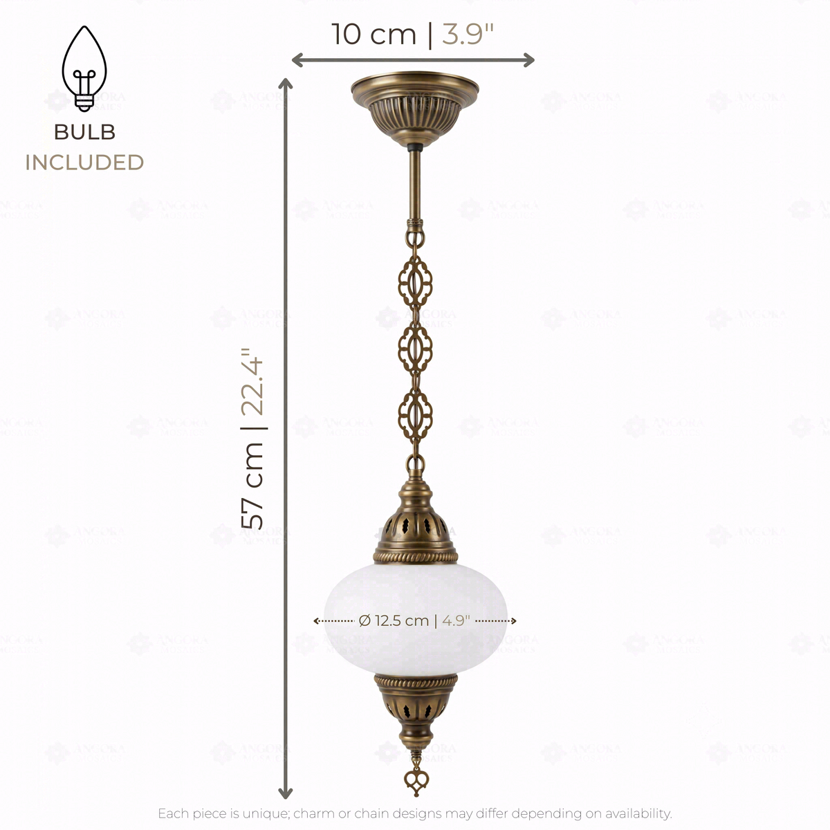 Multicolor Pendant Lamp, dimensions
