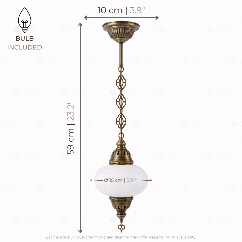 White Pendant Lamp, dimensions